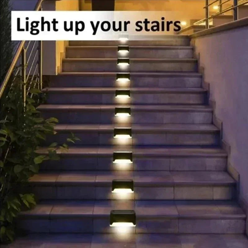 Solar Step & Deck Lights – Warm White Waterproof Stair, Fence & Railing Lights