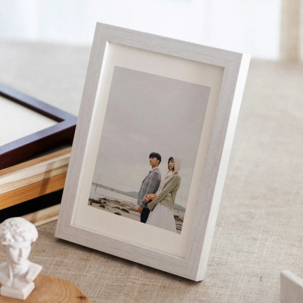 Vintage Wood Photo Frame with Stand