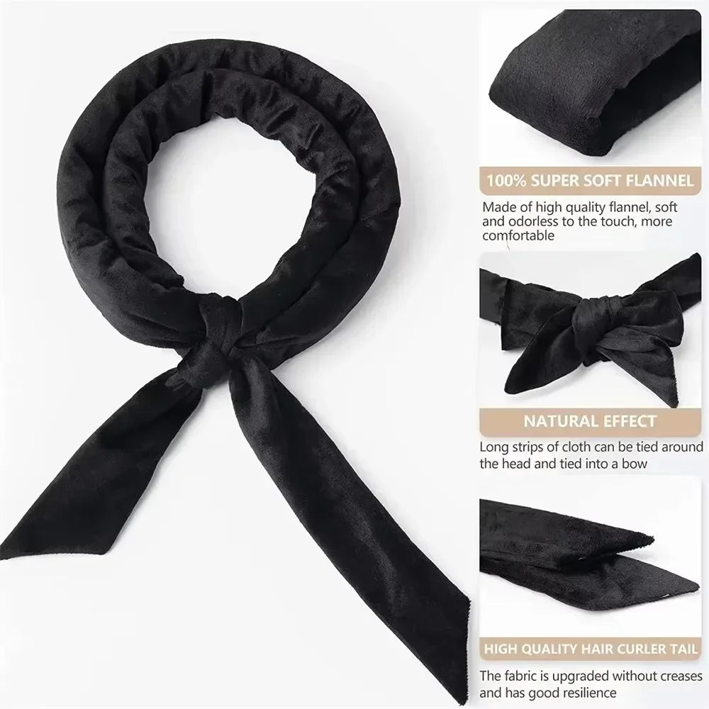 Heatless Curling Rod Headband Set with Scrunchies & Clip