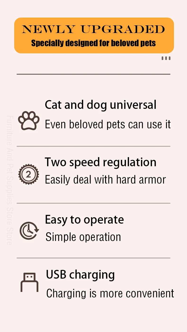 Rechargeable Quiet Pet Nail Grinder