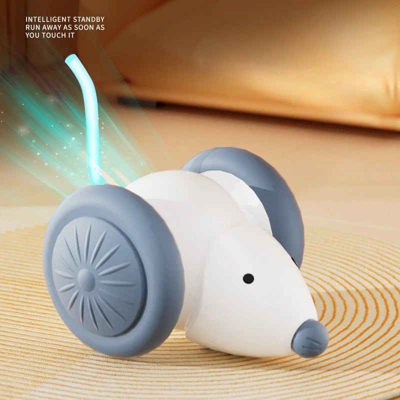 Automatic cat toy mouse, white