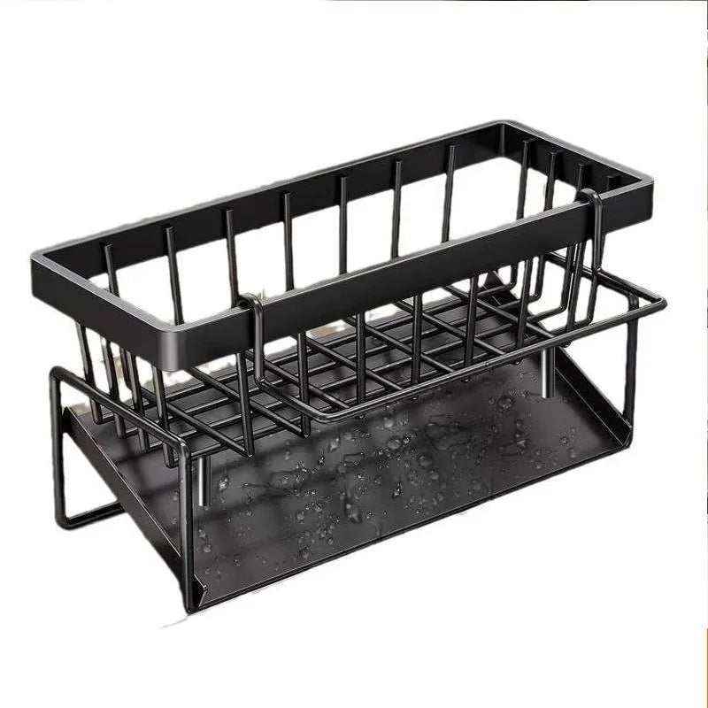 Self-Draining Sink Caddy with Sponge, Brush & Towel Holder