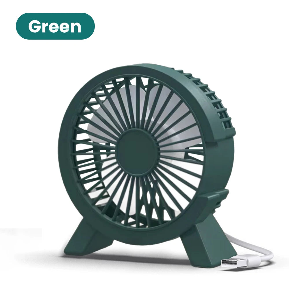 Mini USB Desk Fan – Quiet Personal Table Fan for Home & Office