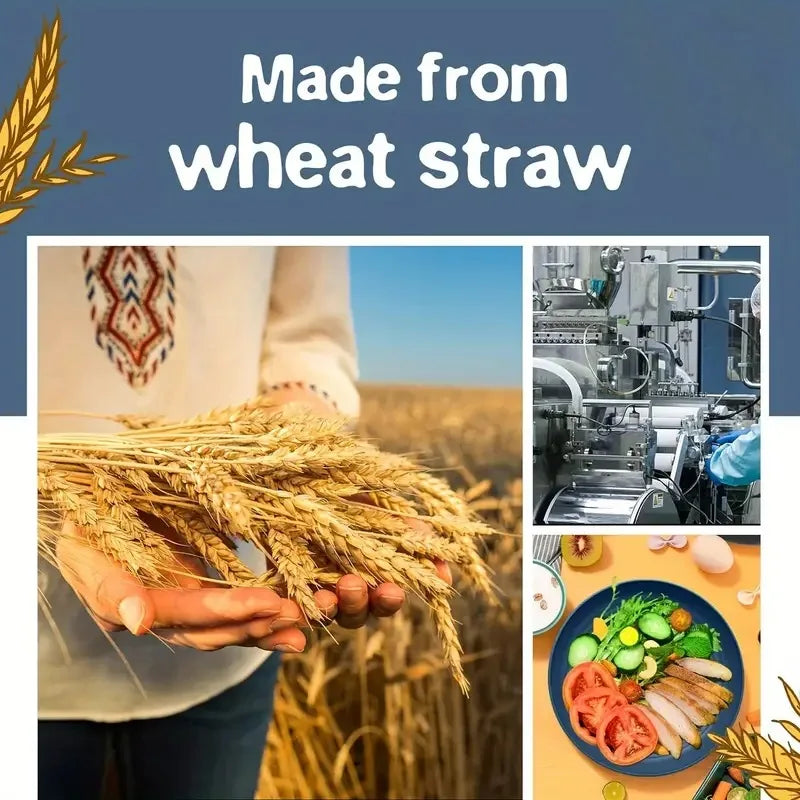 32-Piece Unbreakable Wheat Straw Dinnerware Set, Service for 8