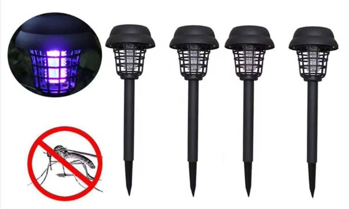 Solar Bug Zapper Garden Stake Lights (Set of 2) – Waterproof Path Lights