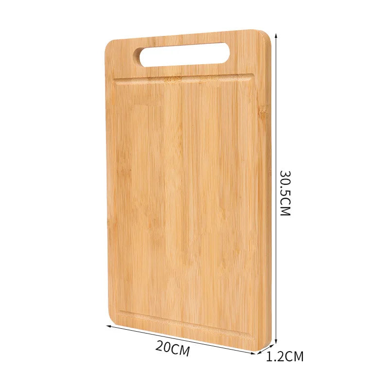 Natural Bamboo Cutting Board with Juice Groove – 12 x 8 in Kitchen Chopping Board