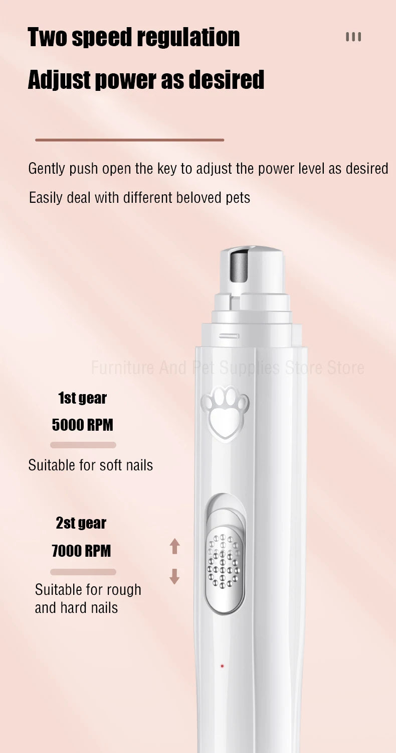Rechargeable Quiet Pet Nail Grinder