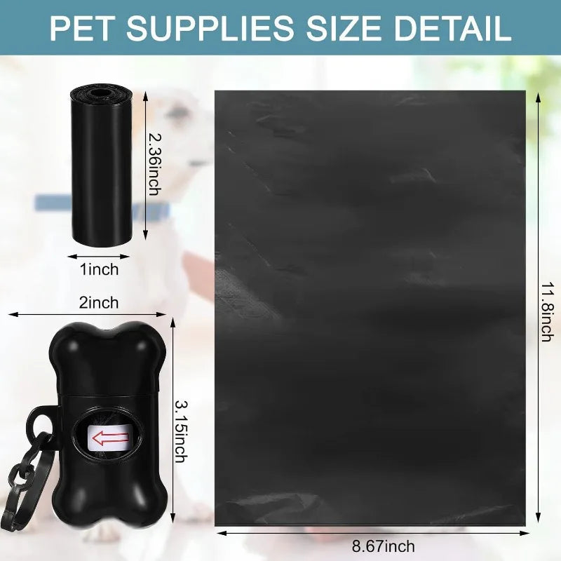 Dog Poop Bags 150 Count with Bone Dispenser