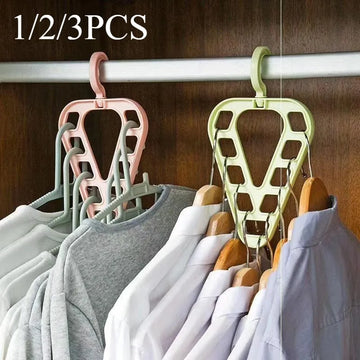9-Slot Space-Saving Closet Hanger Organizer - Single, 2-Pack or 3-Pack