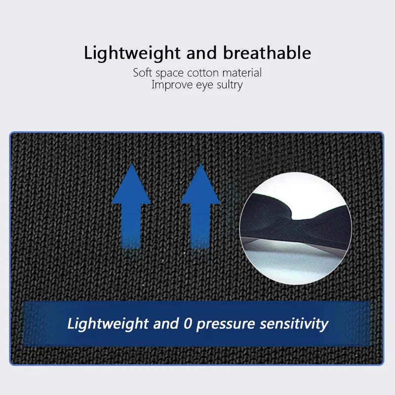 3D Contoured Sleep Mask - Zero Eye Pressure, Light Blocking