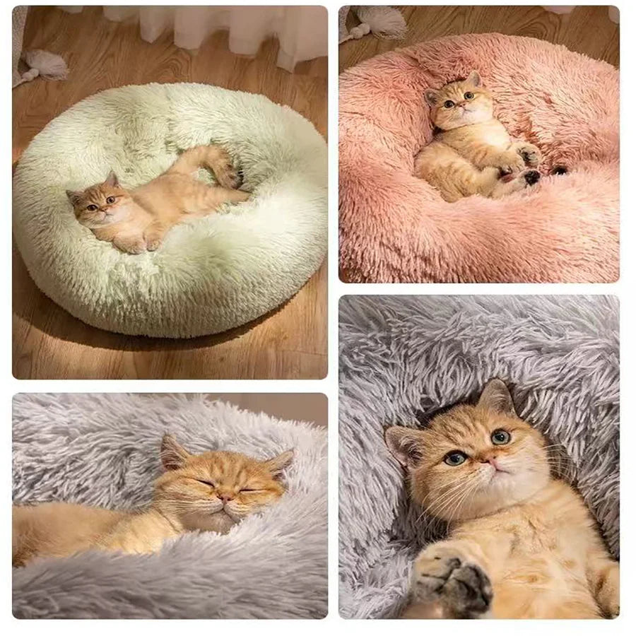 Cozy Plush Donut Pet Bed (Small/Medium)