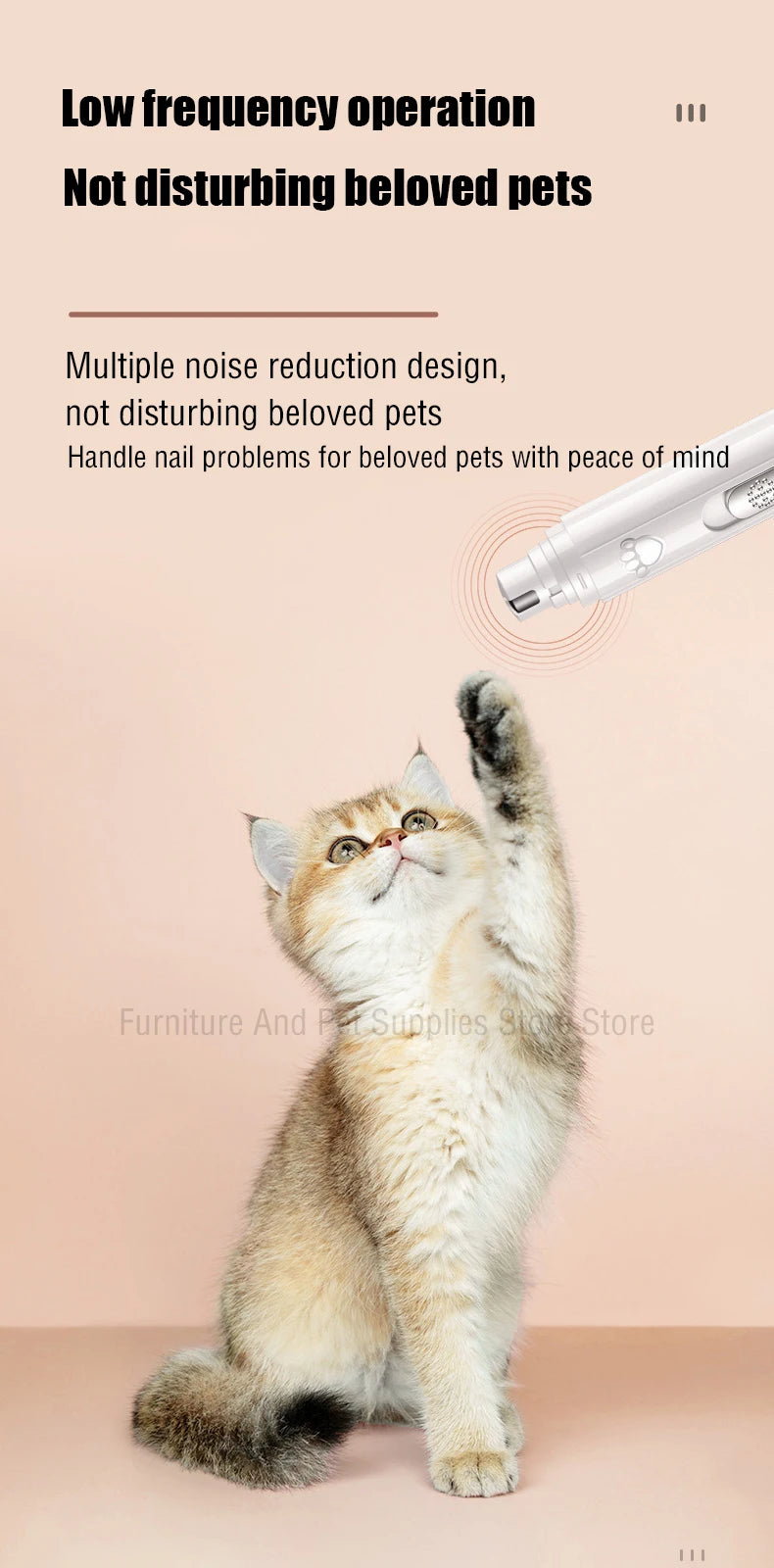 Rechargeable Quiet Pet Nail Grinder