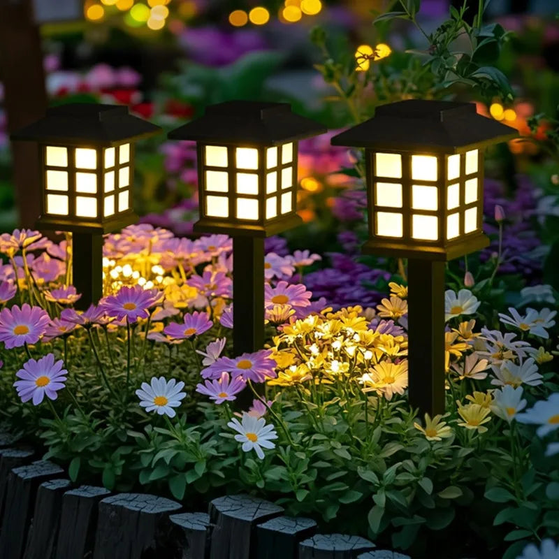 Warm Glow Solar Pathway Lantern Lights – Set of 2