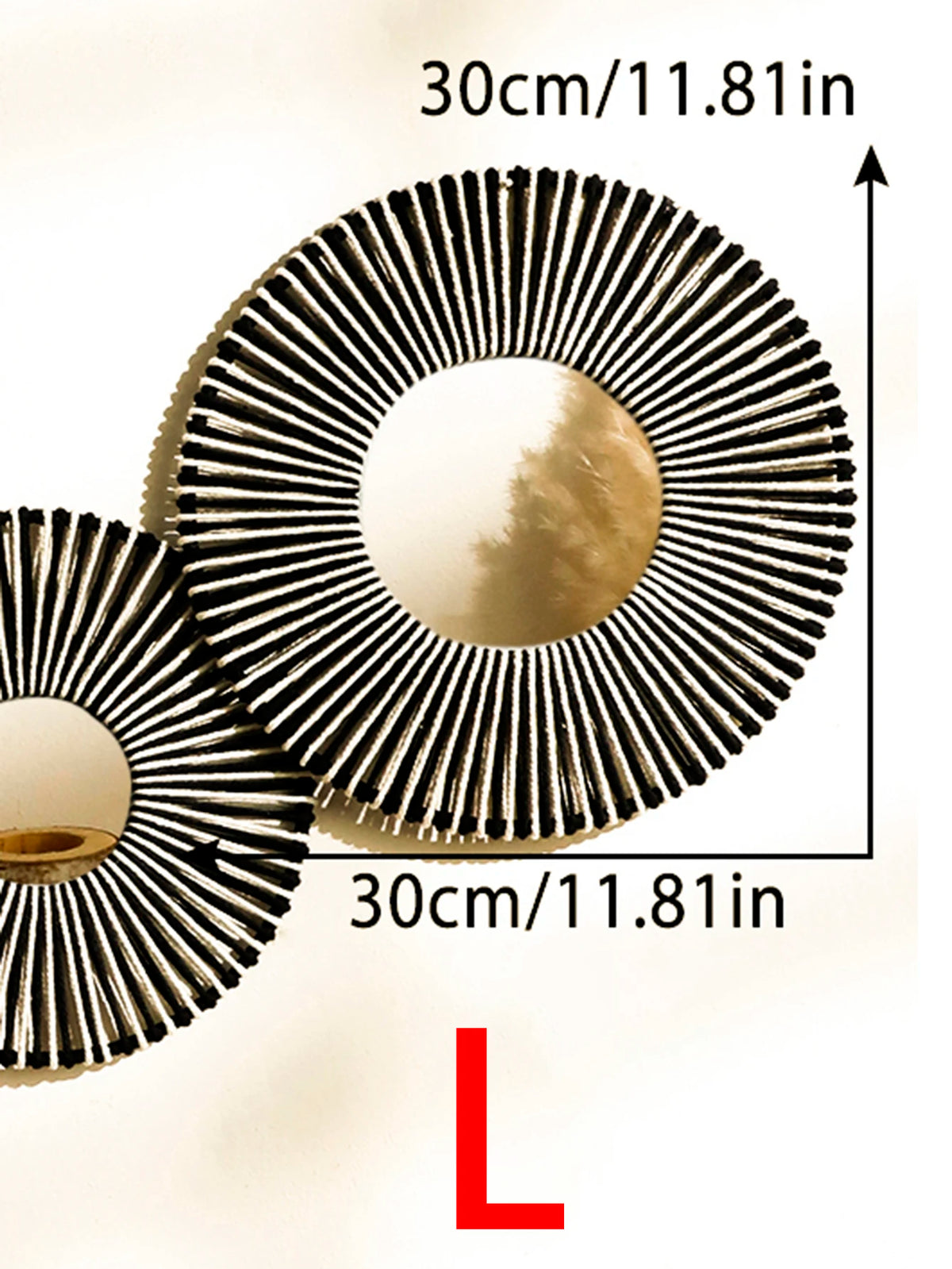 Boho Woven Jute Rope Round Wall Mirror