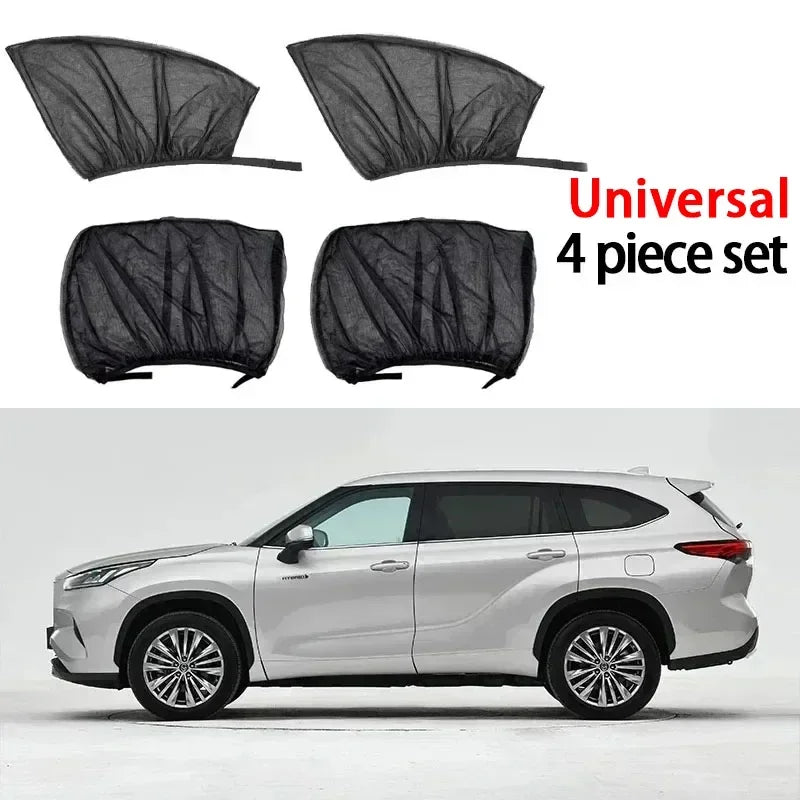 Breathable Mesh Car Window Shades - Slip-On Sock Style
