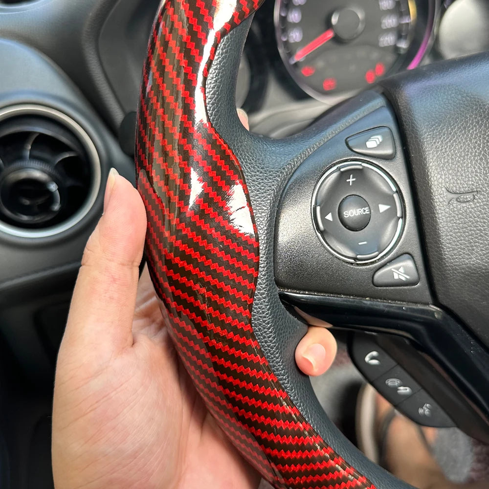 2-Piece Steering Wheel Grip Covers - Universal Fit