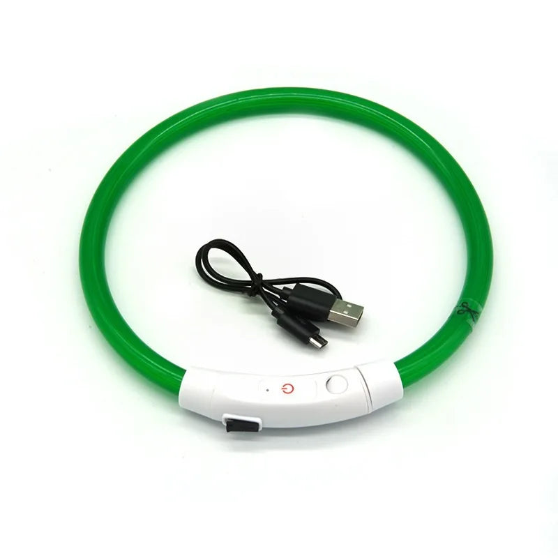 Rechargeable LED Dog Collar – Cut-to-Fit Glow Safety Ring
