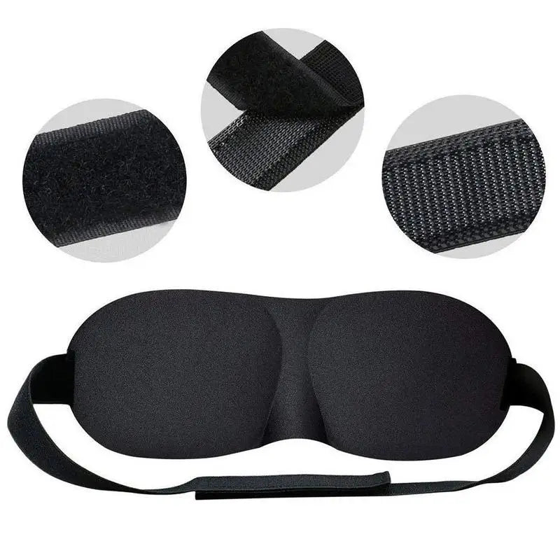 3D Contoured Sleep Mask - Zero Eye Pressure, Light Blocking