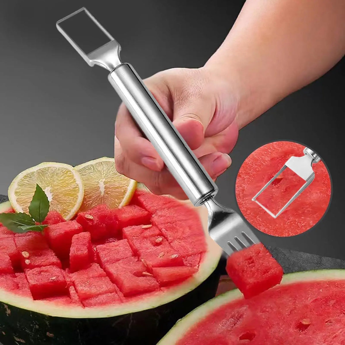 Watermelon Slicer & Serving Fork Set – 3-Piece Fruit Tool Kit