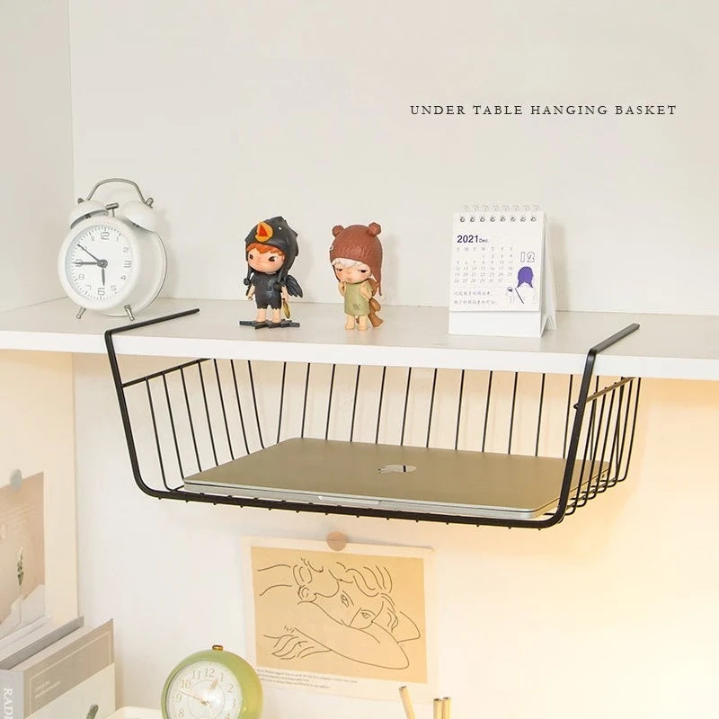 Under-Shelf Hanging Wire Storage Basket