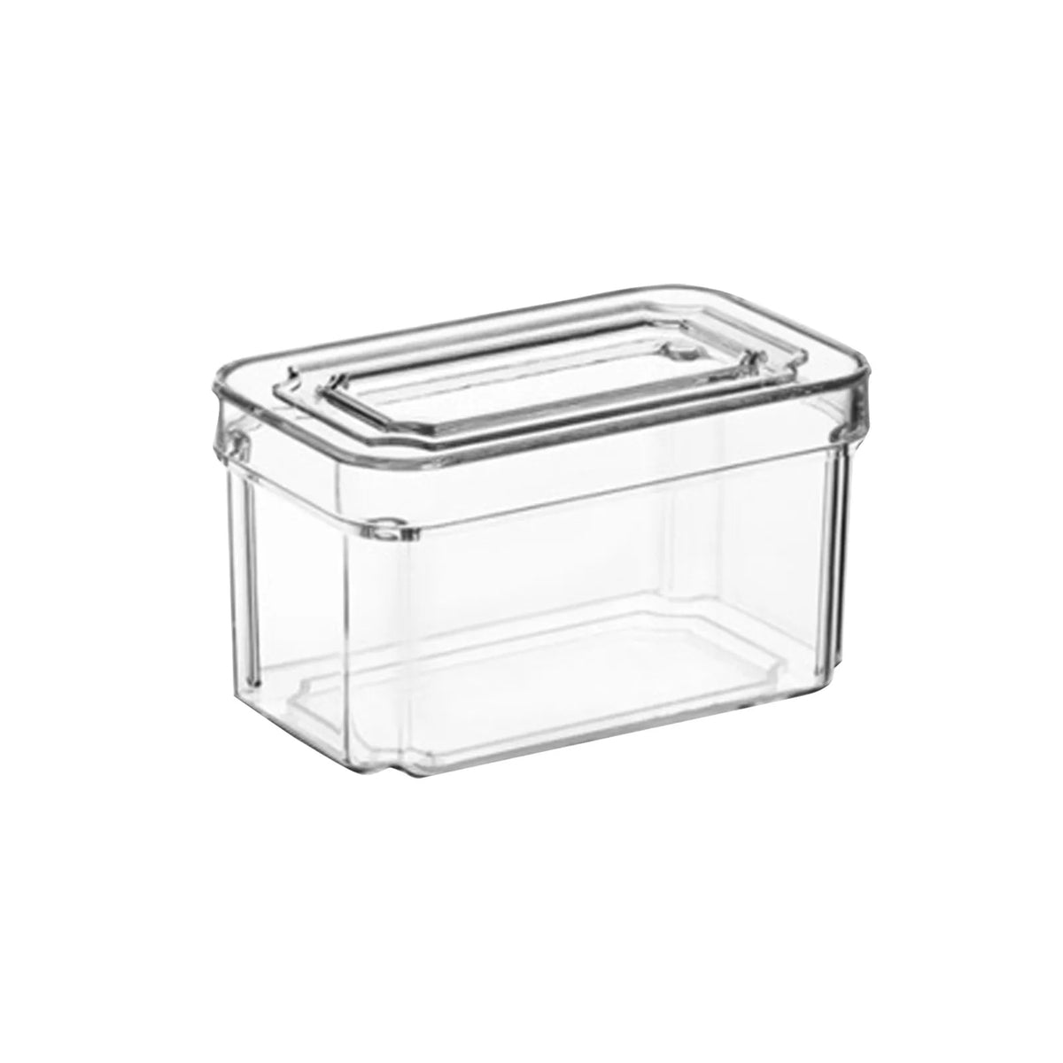 Clear Stackable Fridge Organizer Bin with Lid (Sold Individually)