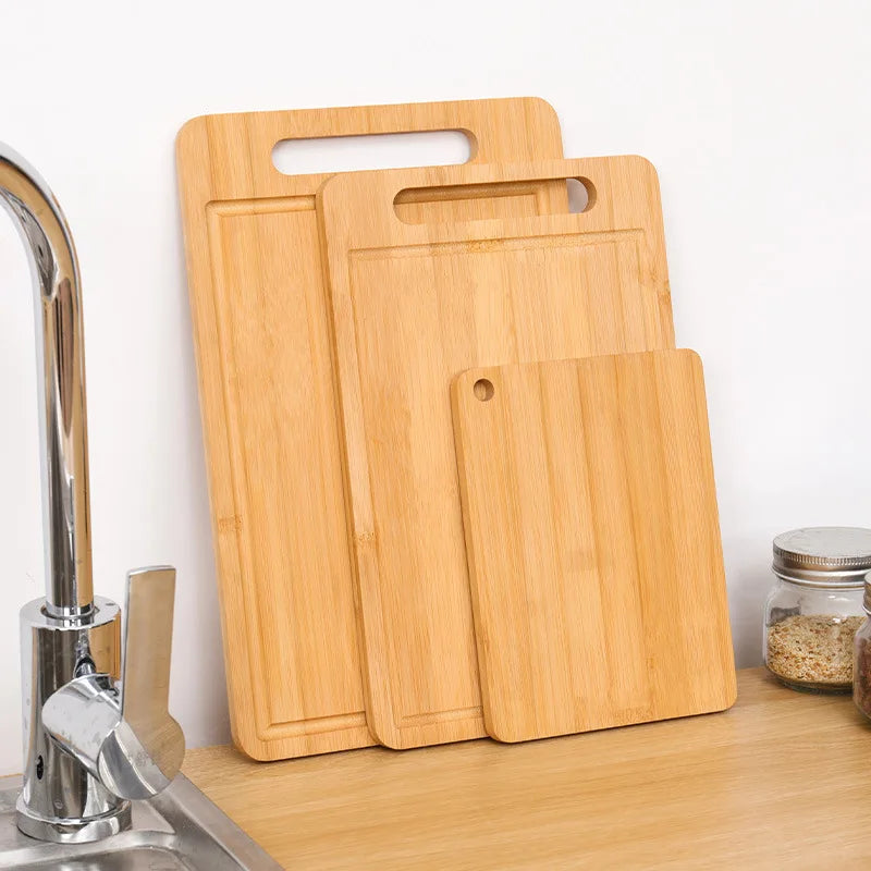 Natural Bamboo Cutting Board with Juice Groove – 12 x 8 in Kitchen Chopping Board
