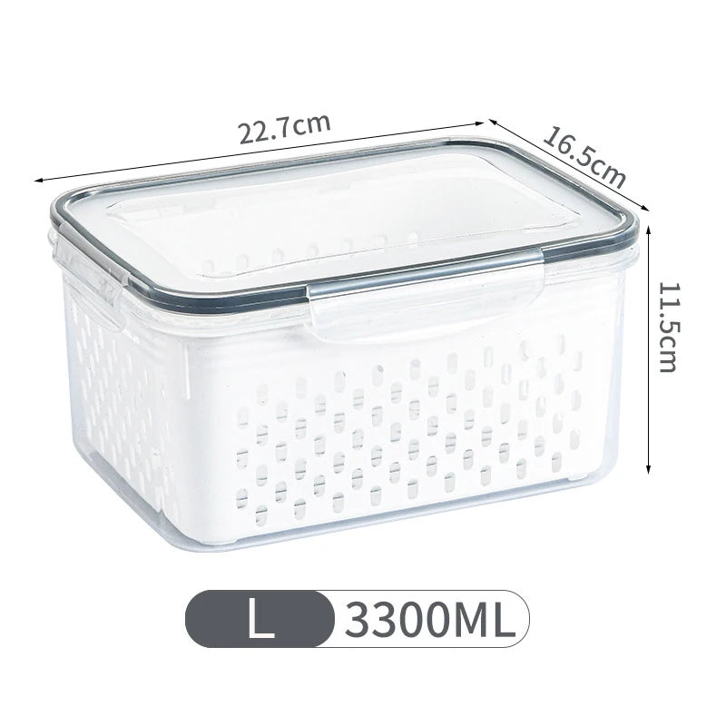 Produce Saver Container with Removable Drain Basket (3.3L)