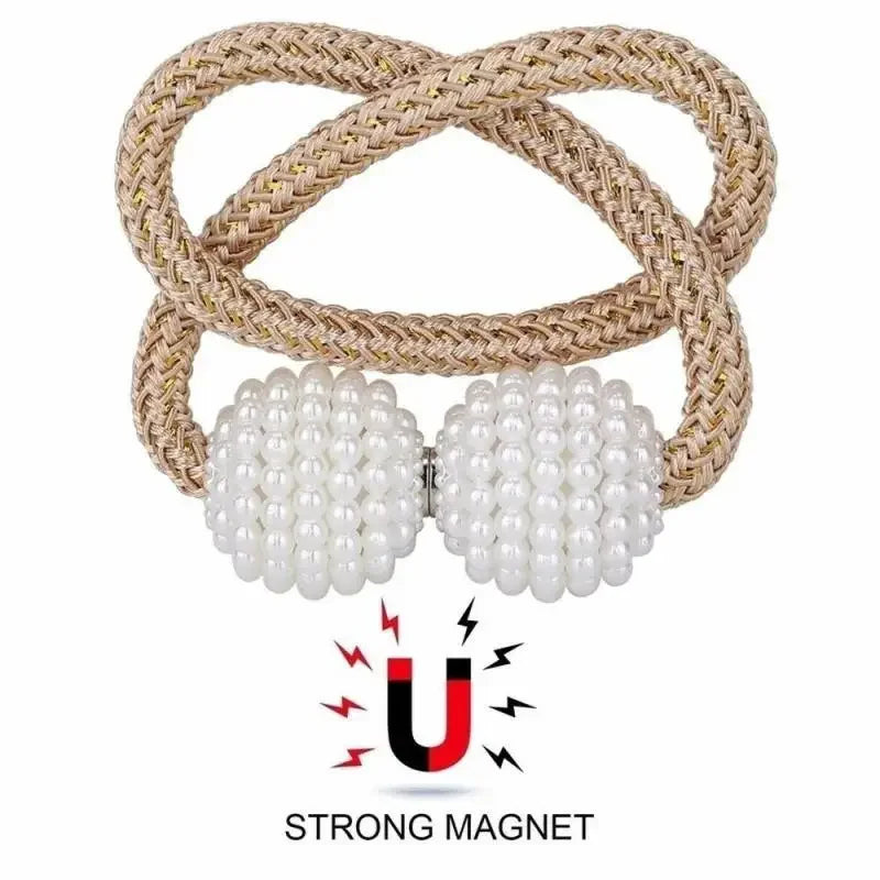 Pearl Magnetic Curtain Tiebacks - Set of 2 (1 Pair)