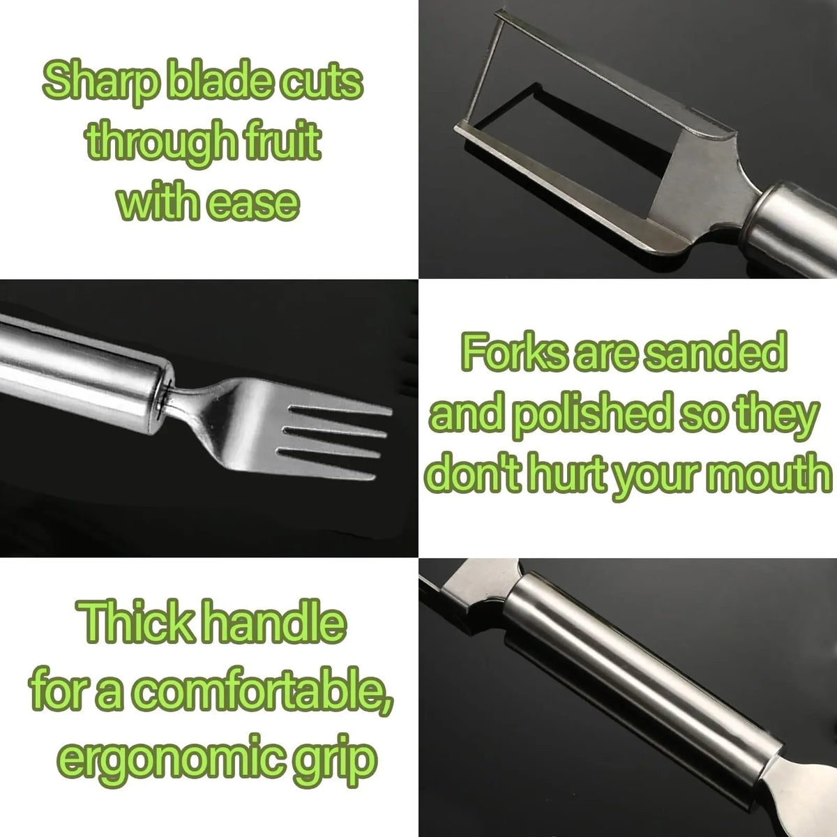 Watermelon Slicer & Serving Fork Set – 3-Piece Fruit Tool Kit