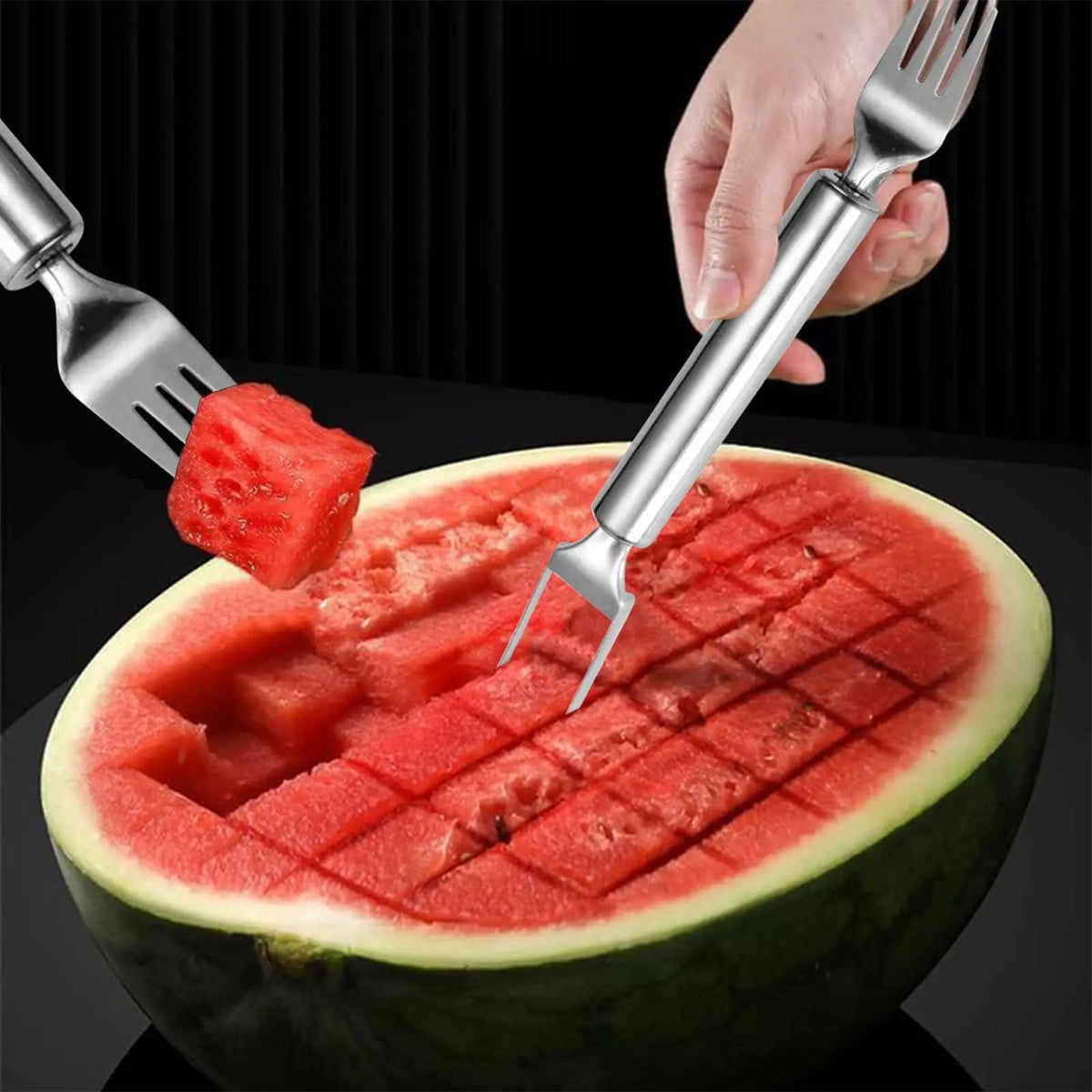 Watermelon Slicer & Serving Fork Set – 3-Piece Fruit Tool Kit