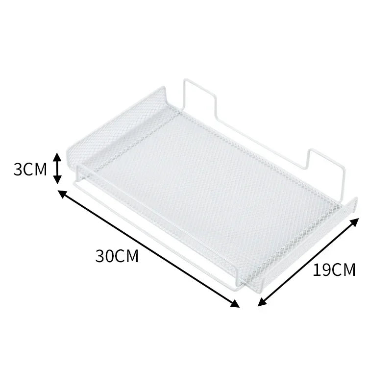 No-Drill Under-Desk Cable Tray – Clamp-On Wire Organizer