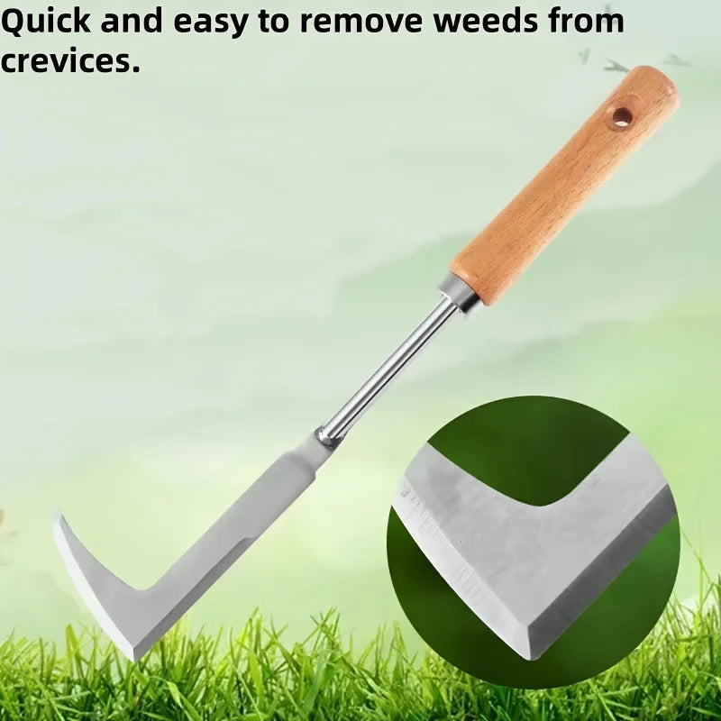 L-Shaped Crack Weeder – Stainless Steel Weeding Tool for Patio, Paver & Sidewalk Gaps