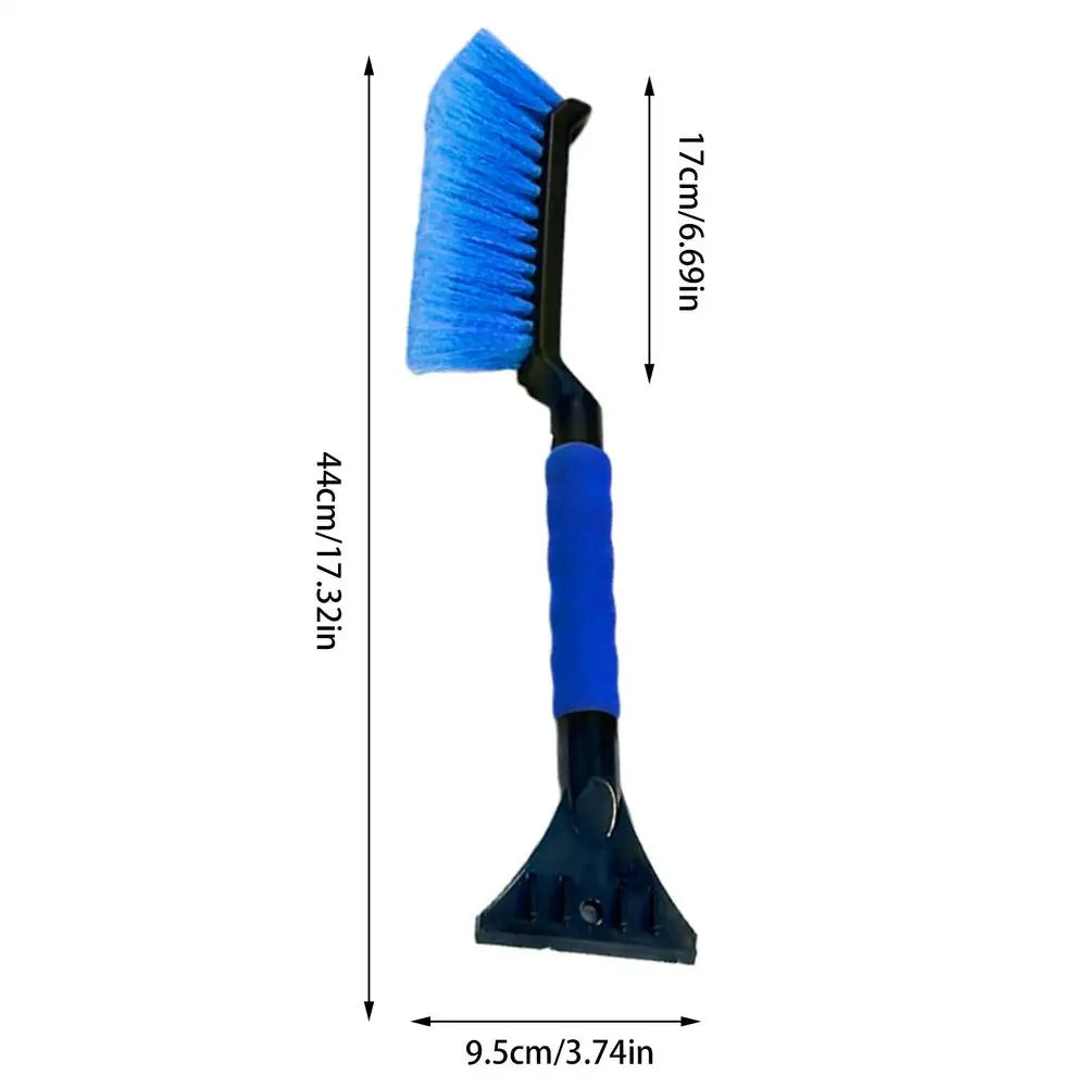 2-in-1 Snow Brush & Ice Scraper with Foam Grip - Blue
