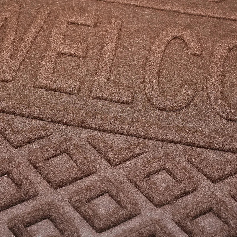Embossed "Welcome" Door Mat – Rubber-Backed Non-Slip Outdoor Entry Mat 15" x 23"