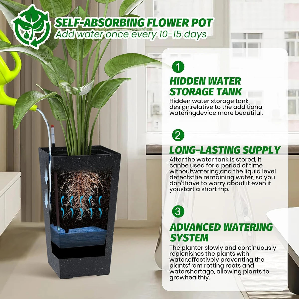 Modern Tall Outdoor Planters – Set of 2