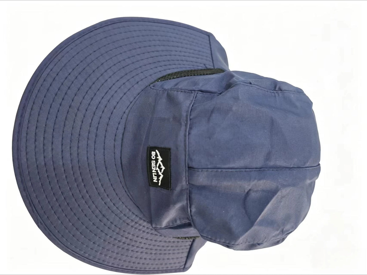 Wide Brim Sun Hat with Neck Flap – UV Protection, Quick-Dry