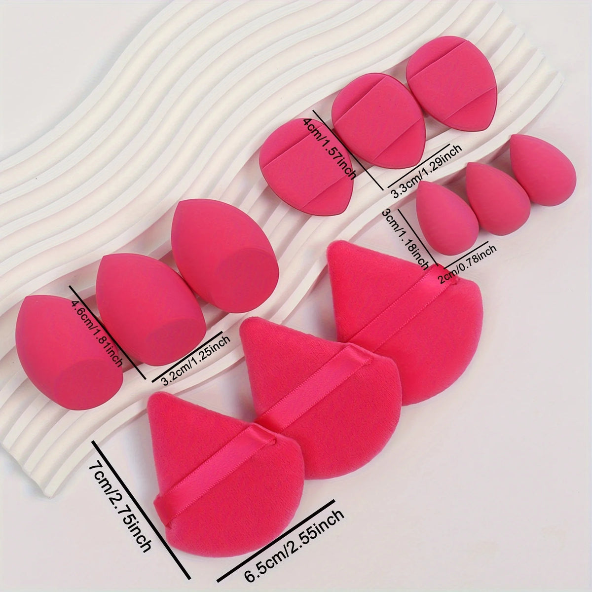 12-Piece Makeup Sponge & Powder Puff Set