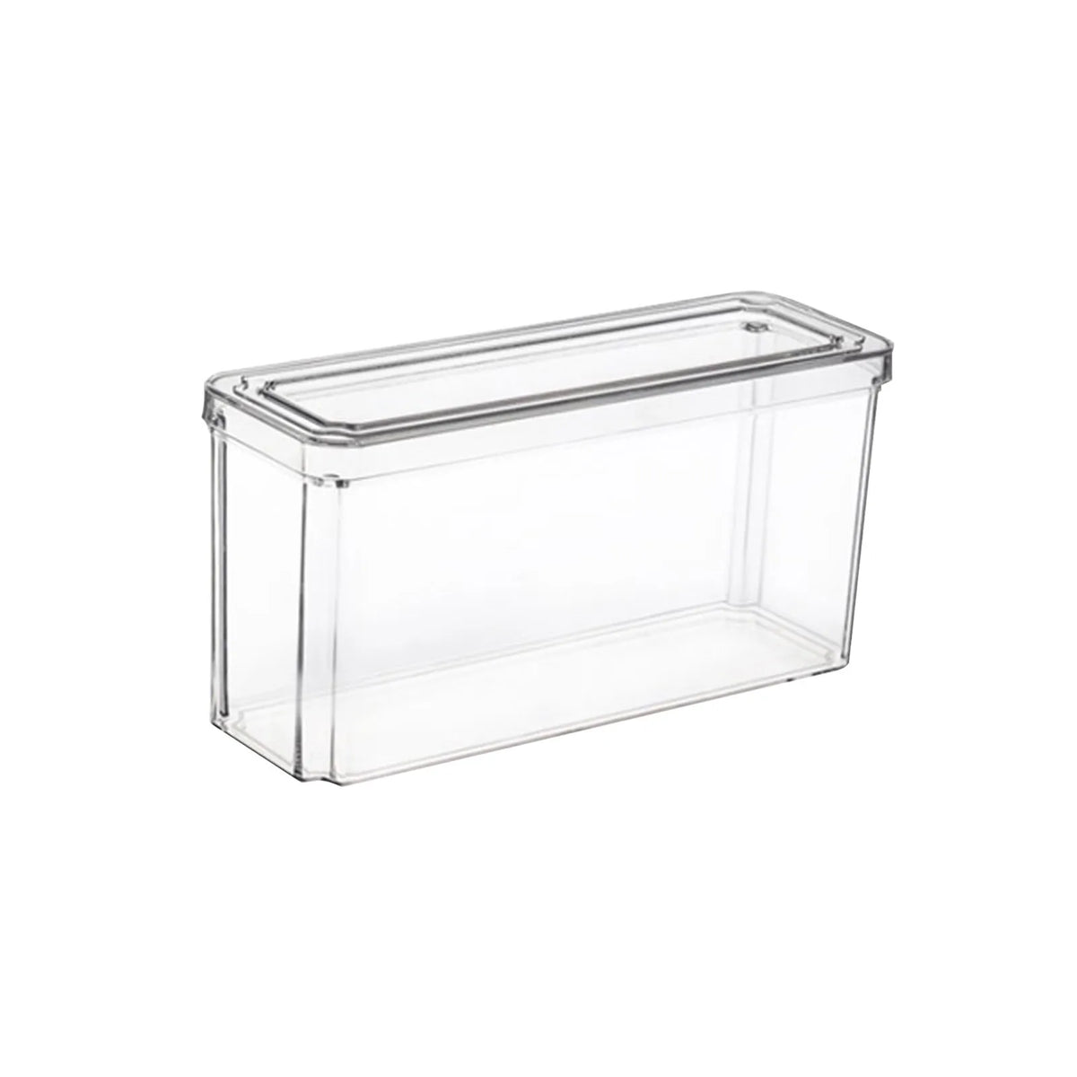 Clear Stackable Fridge Organizer Bin with Lid (Sold Individually)
