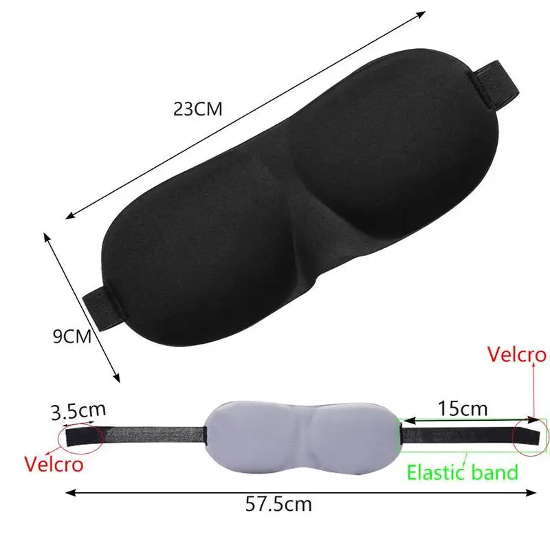 3D Contoured Sleep Mask - Zero Eye Pressure, Light Blocking