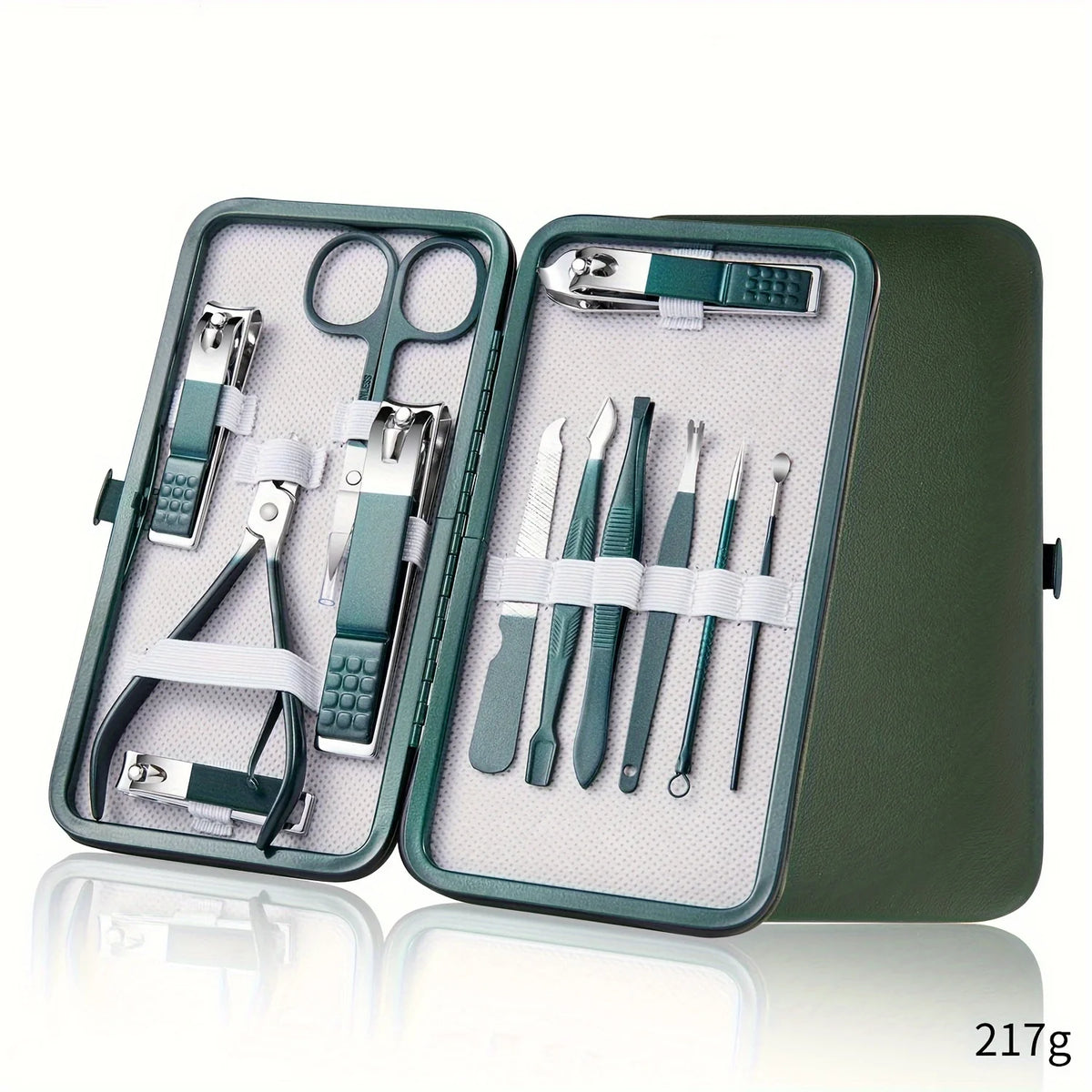 Stainless Steel Manicure & Pedicure Kit with Travel Case