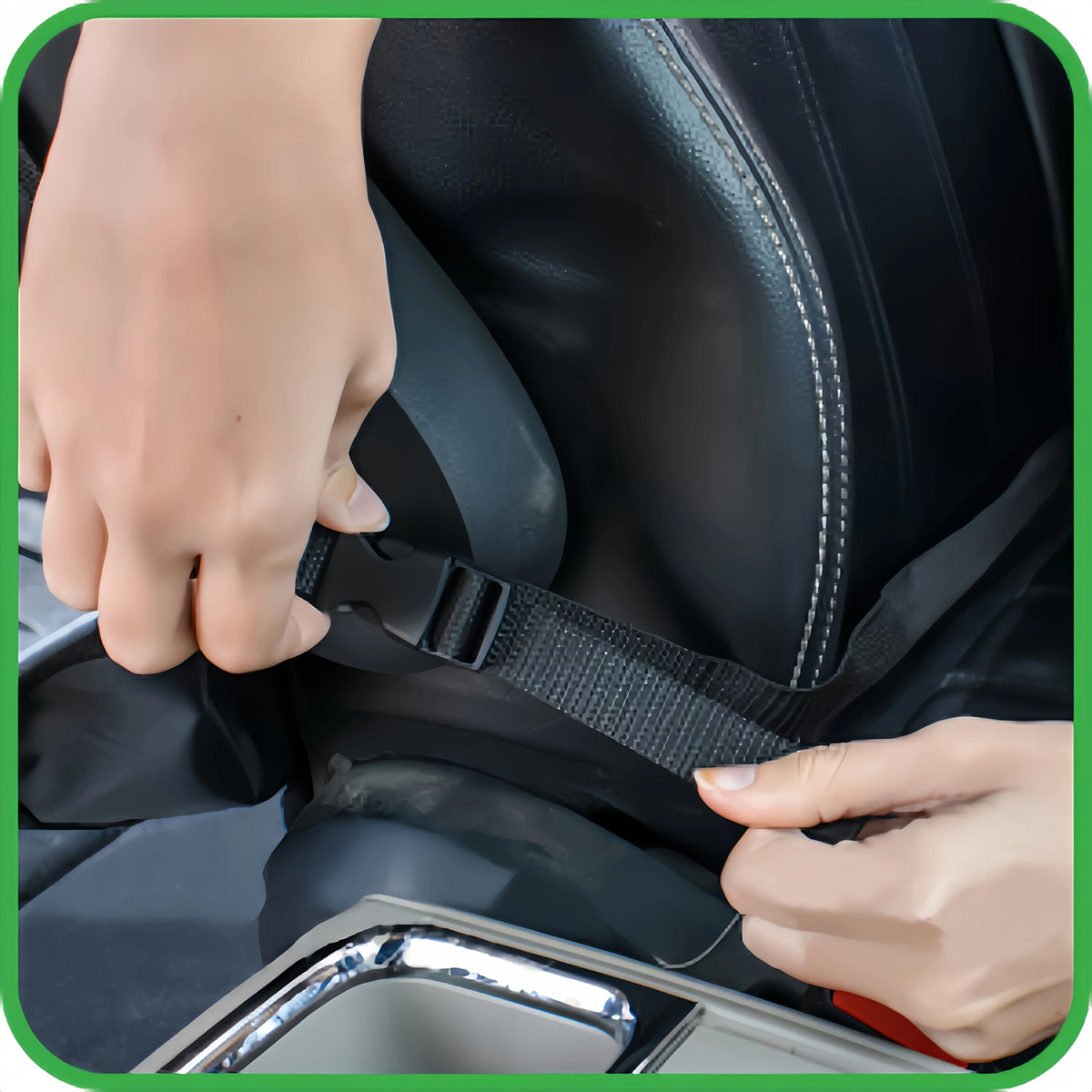 Seat Back Kick Mat Organizer with Storage Pockets