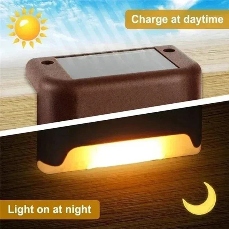 Solar Step & Deck Lights – Warm White Waterproof Stair, Fence & Railing Lights