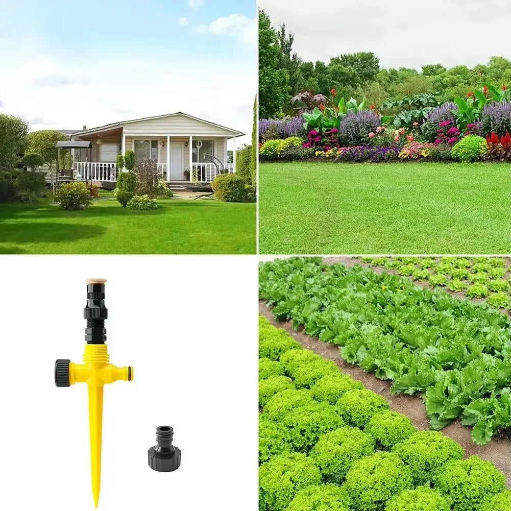 360° Rotating Spike Lawn Sprinkler, 3-Pack - Teal