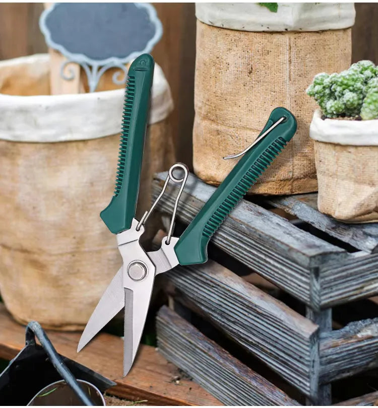 Stainless Steel Garden Pruning Shears – Sharp Precision Snips for Plants, Flowers & Bonsai