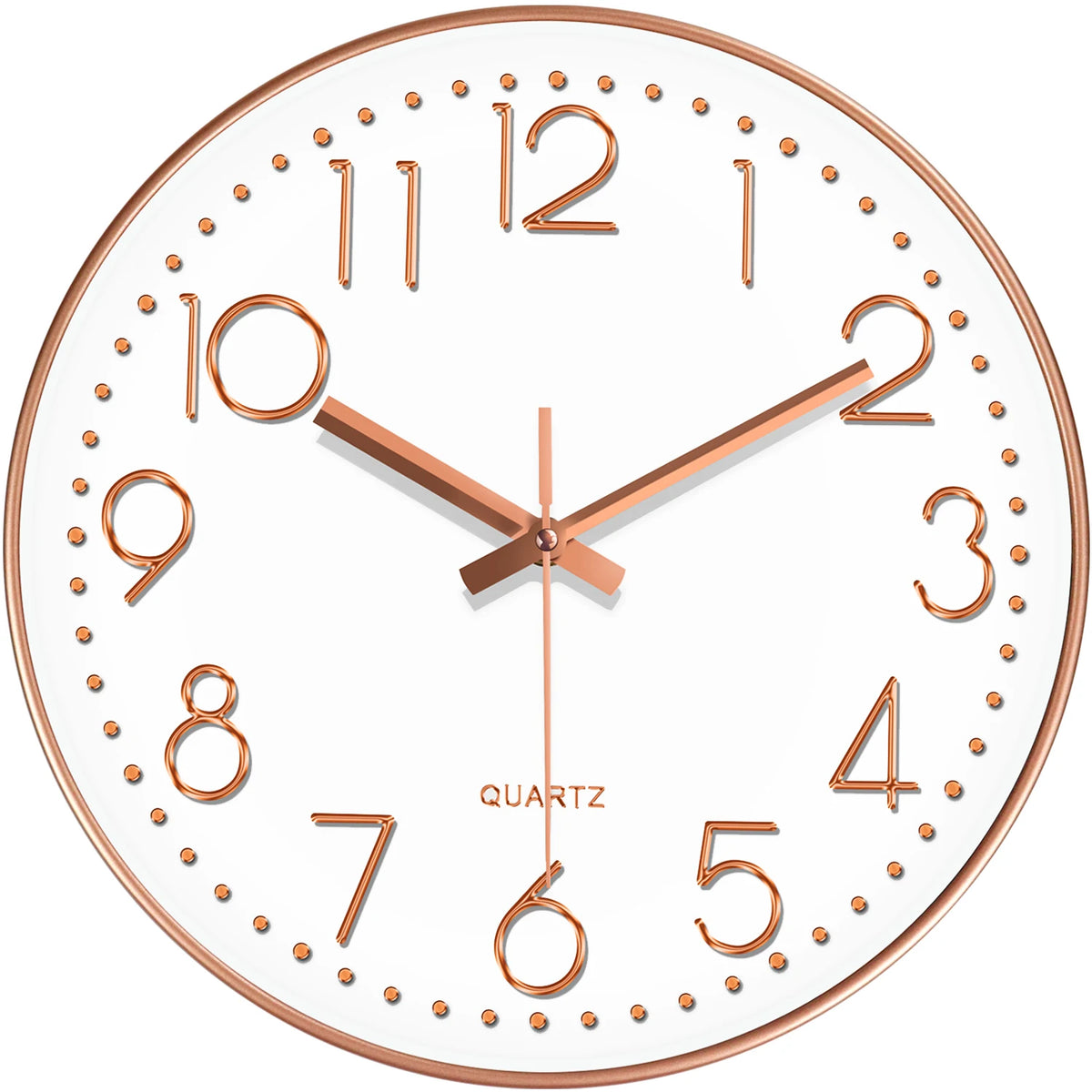 Modern Minimalist Silent Wall Clock with 3D Numbers