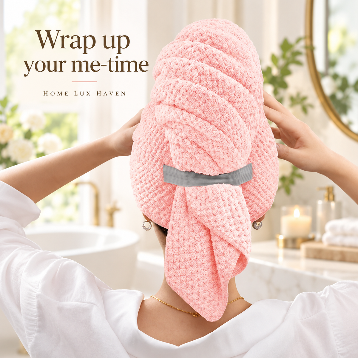 XL Microfiber Hair Towel Wrap