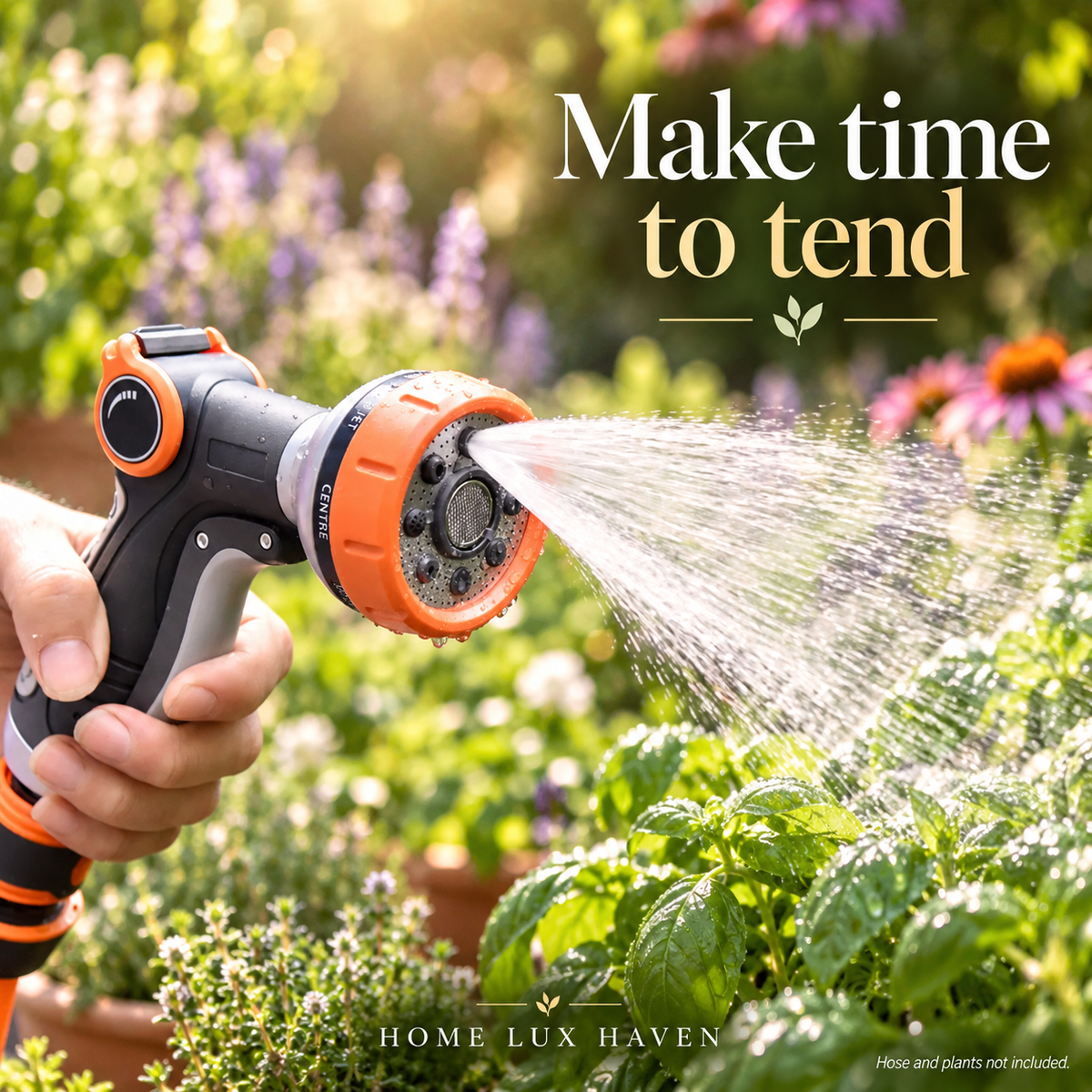 8-Mode Adjustable High Pressure Garden Hose Sprayer - advertising image 02