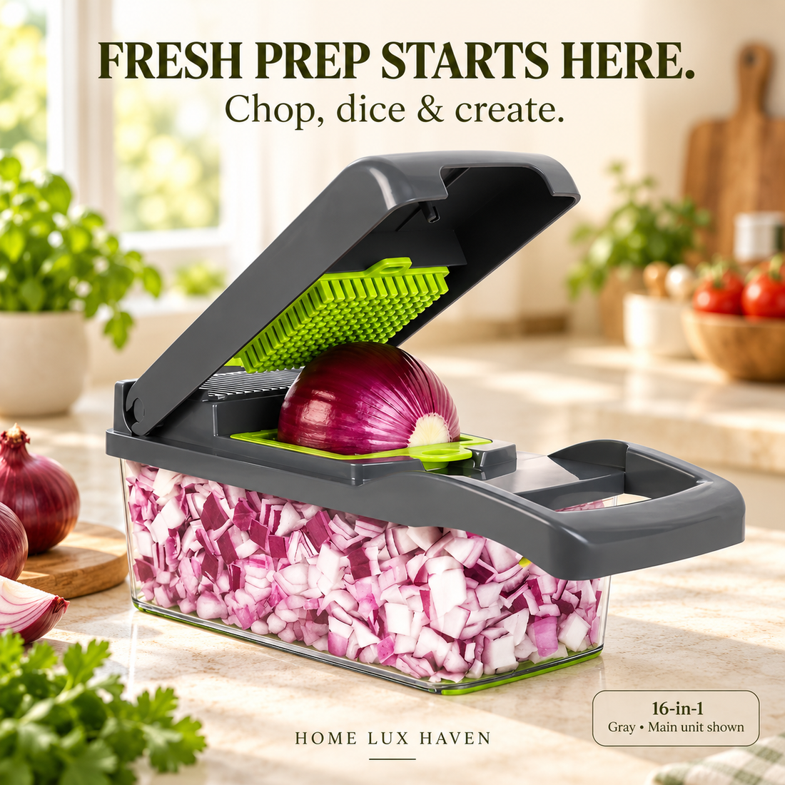 16-in-1 Vegetable Chopper & Dicer Set - advertising image 01