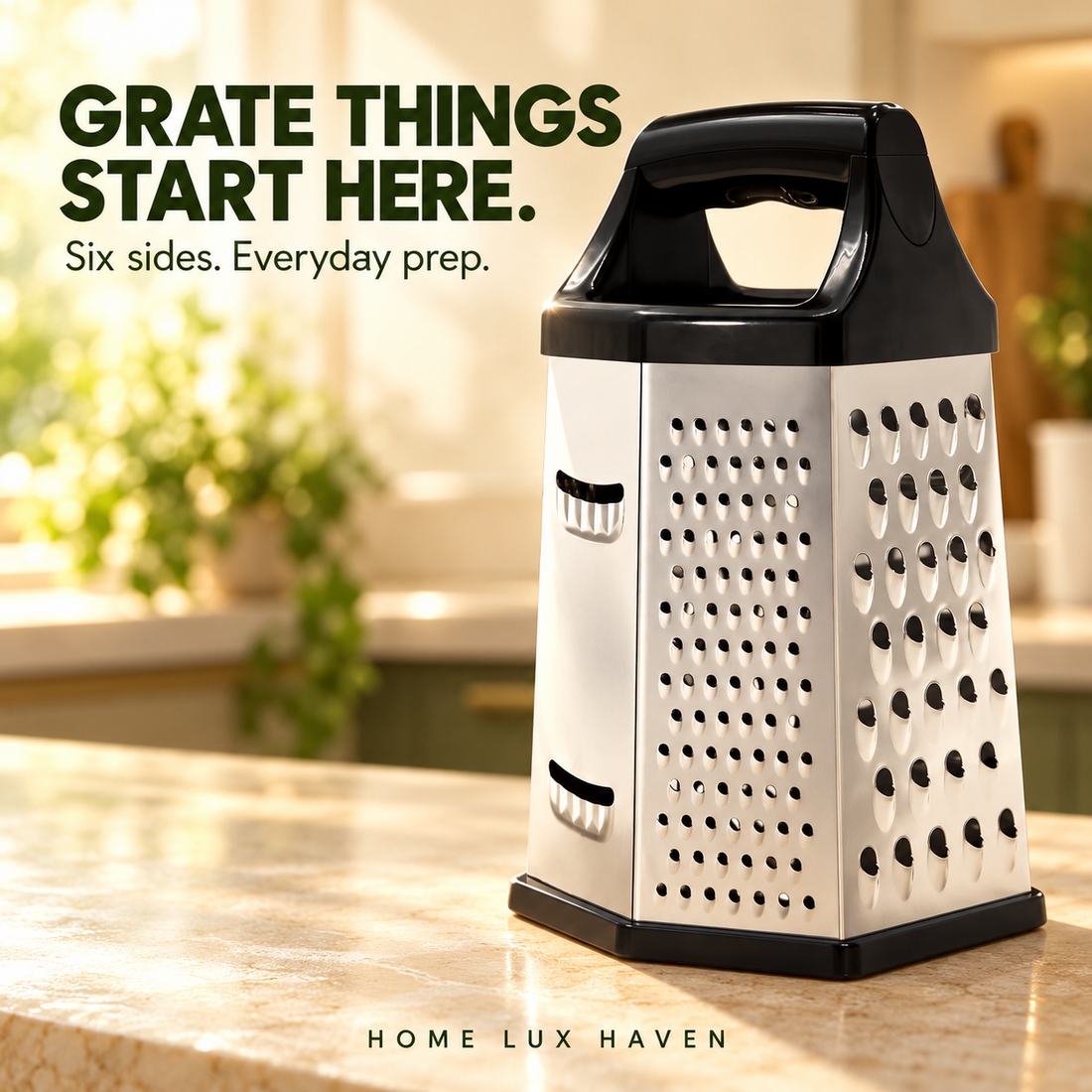 6-Sided Stainless Steel Box Grater - advertising image 01