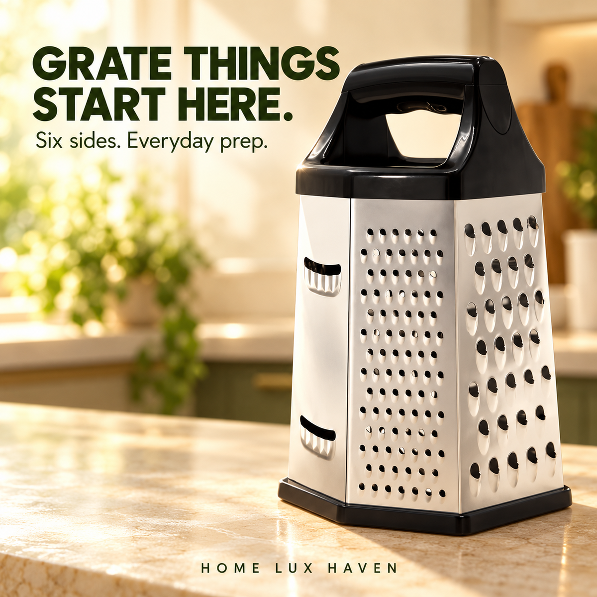 6-Sided Stainless Steel Box Grater - advertising image 01